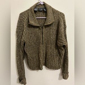 Army Green Zipper Sweater